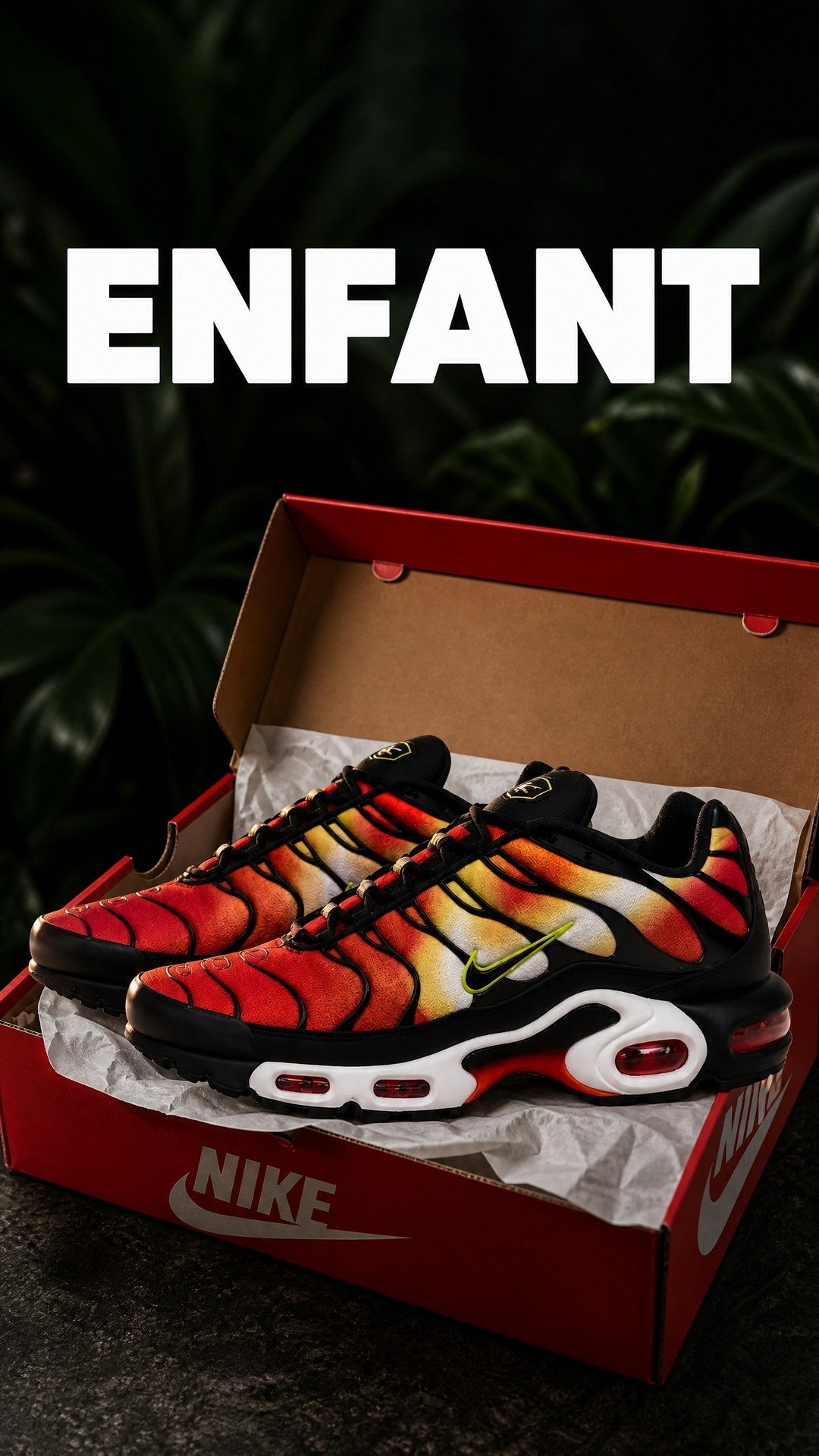 Collection Enfant – Nike Air Max Plus TN dans leur boîte Nike