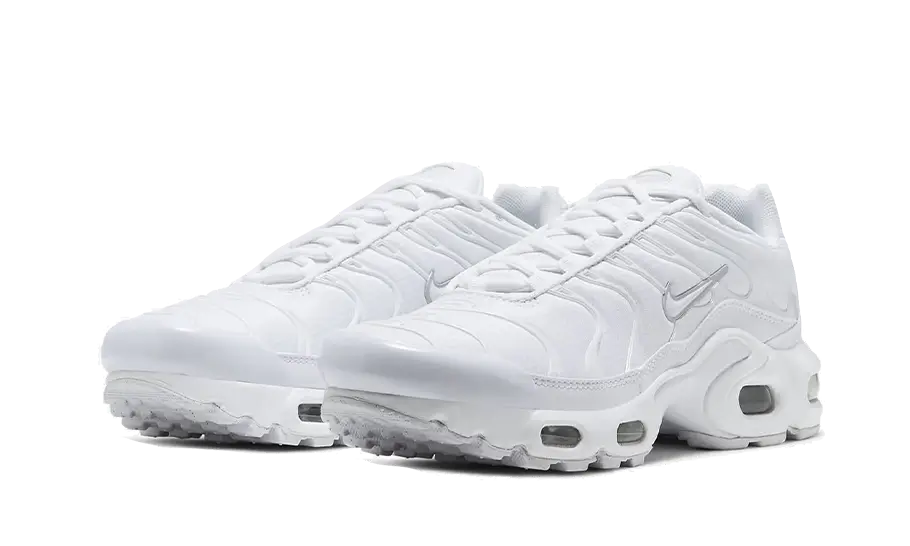 Nike Air Max Plus TN Triple  White - vue de profil